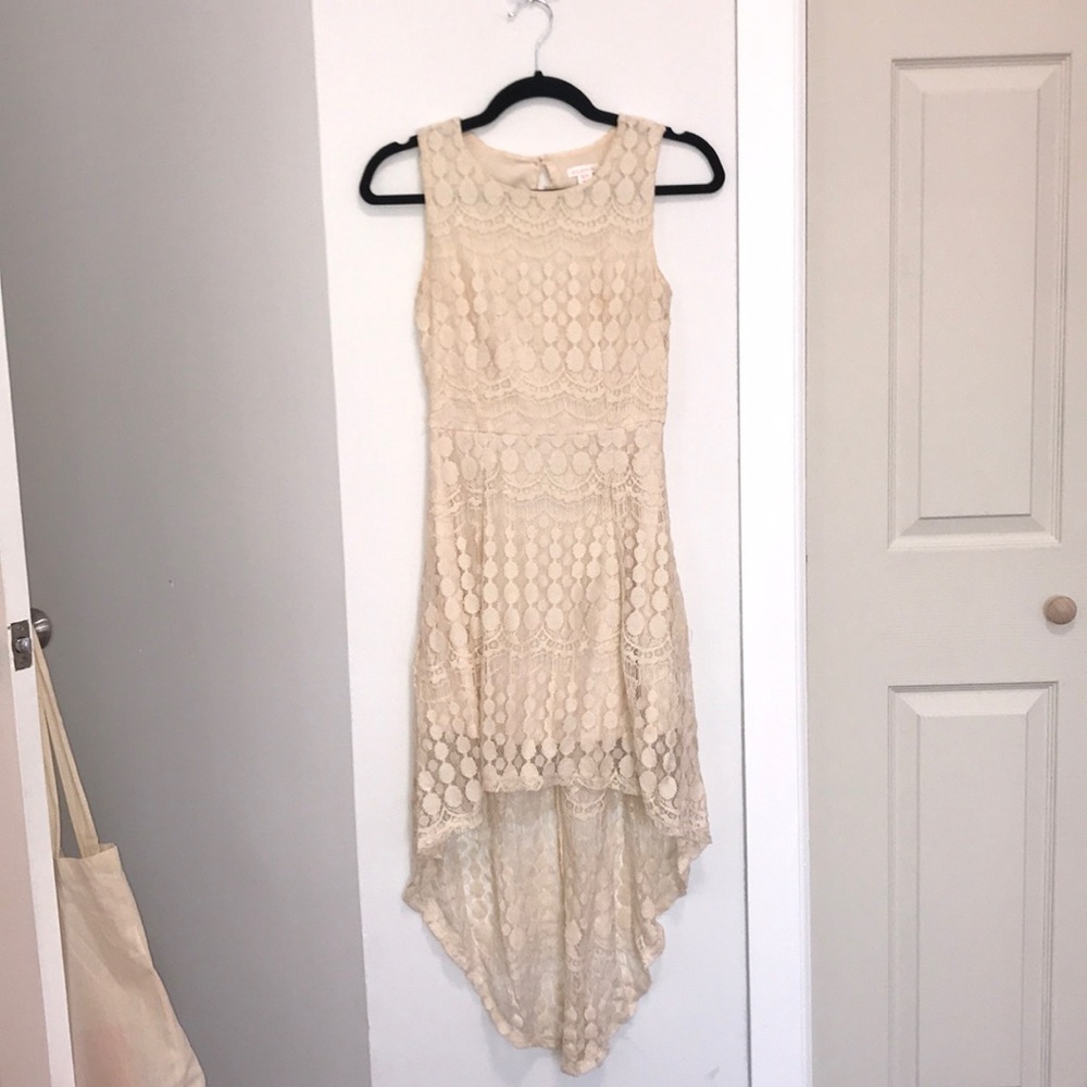 Cream High Low Dress